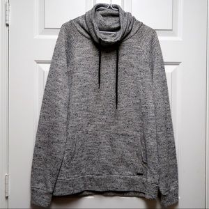 Express Cowl Neck Mens Fleece Pullover Size Large Gray